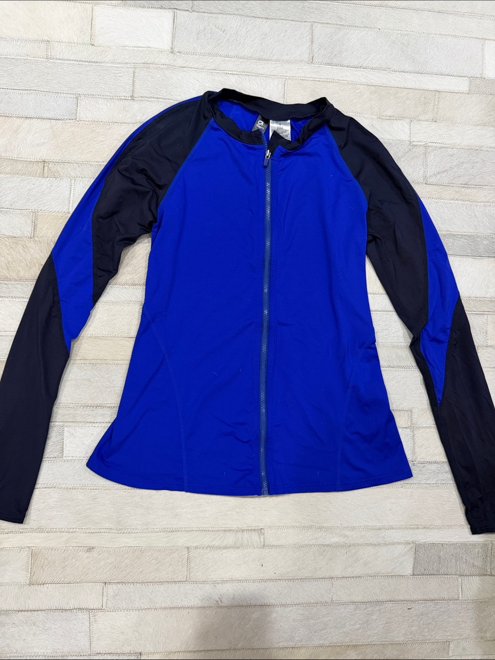 Gap Blue and Black Long Sleeve Zip Athletic Top